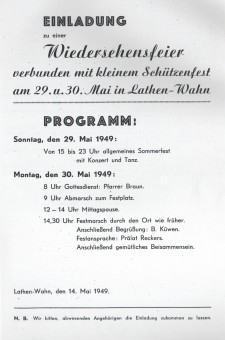 Schützenfest Einladung 1949
